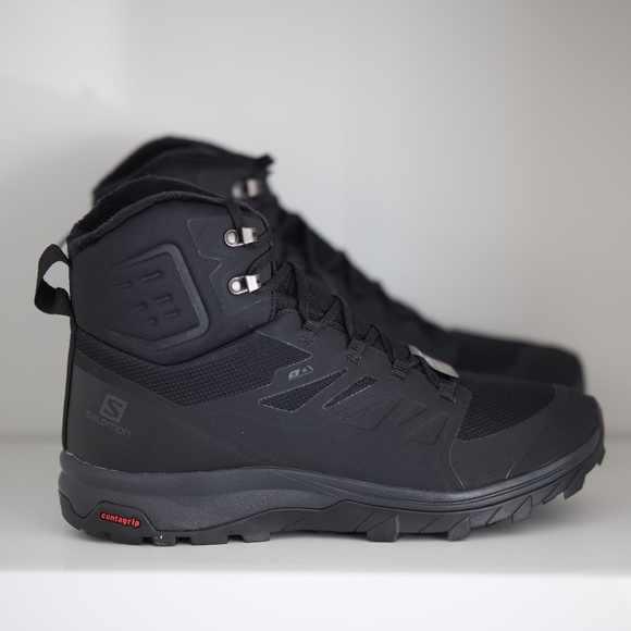 Salomon OUTblast TS CSWP Snow Boots Mens US 10/ EU 44 Black /Black 409223